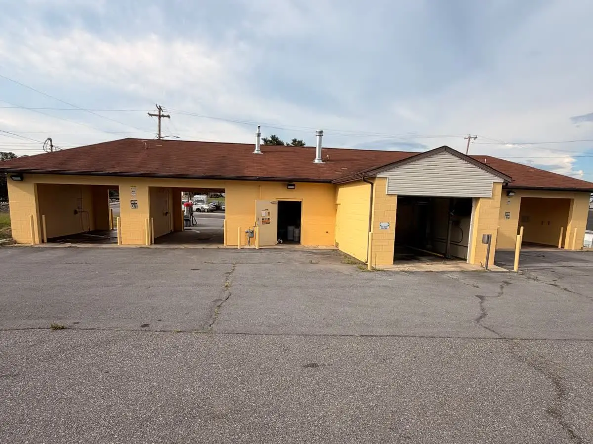 Rear wash bays at the LIMS Car Wash property in Hagerstown.